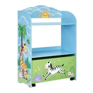 Fantasy Fields - Sunny Safari Toy Organizer With Rolling Storage Box