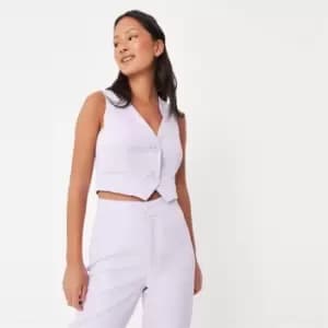 Missguided Length Waist Coat - Purple