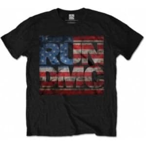 Run DMC Americana Logo Mens Black T Shirt: Large