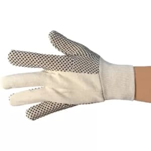 P/Dot Gloves 6OZ PALM-DOTS,8OZ Bk Sz 10 Men S K/W (PK12)