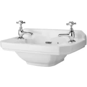 Hudson Reed - Richmond Cloakroom Basin 515mm Wide - 2 Tap Hole