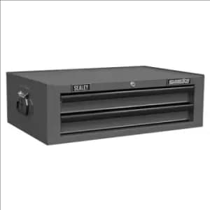 Sealey Superline Pro Mid-Box 2 Drawer with Ball-Bearing Slides - Grey/Black