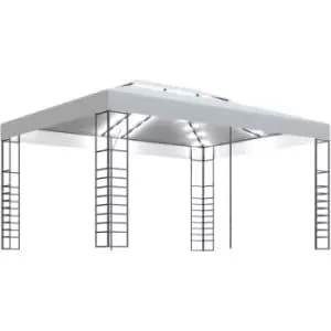 Vidaxl - Gazebo with LED String Lights 4x3x2.7 m White White