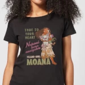 Moana Natural Born Navigator Womens T-Shirt - Black