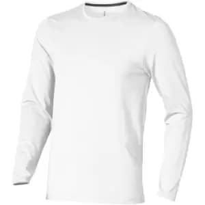 Elevate Mens Ponoka Long Sleeve T-Shirt (L) (White)
