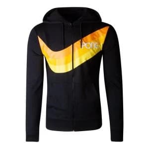 Atari - Pong Wave Stripe Mens Large Hoodie - Black