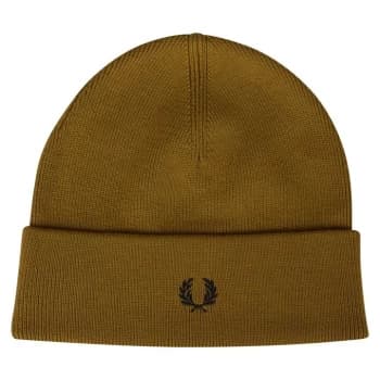 Fred Perry Logo Beanie - Drk Caramel 644