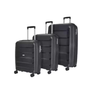 Rock Luggage Tulum NG62403 8 Wheel Black Suitcase 3Pcs Set