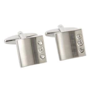 Harvey Makin Cufflinks - Plain with Diamantes