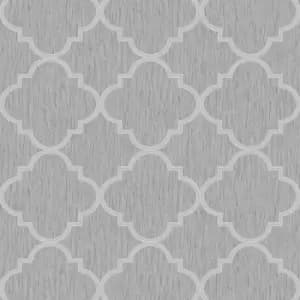 Superfresco Colours Silk Sparkle Trellis Silver Wallpaper