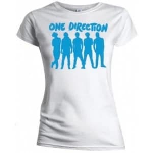 One Direction Silhouette Blue on Wht Skinny TS: Small