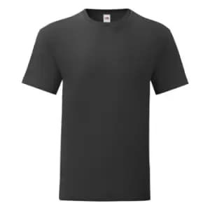 Fruit Of The Loom Mens Iconic T-Shirt (3XL) (Black)