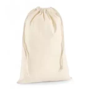 Westford Mill Premium Cotton Stuff Bag (L) (Natural)