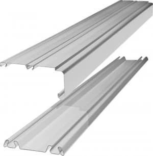 White Trackset for Sliding Wardrobe Doors 106"