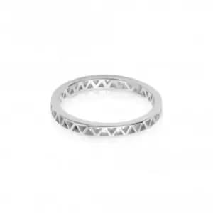 Artisan Stamped Stacking Sterling Silver Ring NR05_SLV