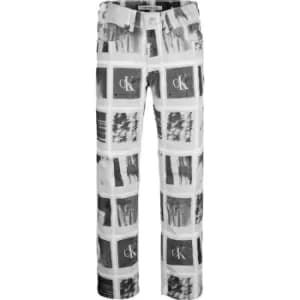 Calvin Klein Jeans Reg Straight Plrzd Wht Blk Print - Multi