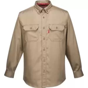 Portwest FR89 Bizflame Shirt 88/12 Khaki 2XL