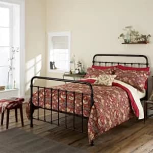 William Morris Strawberry Thief Supeking Duvet Cover, Crimson