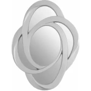 Premier Housewares - Silver Finish Elliptical Design Wall Mirror