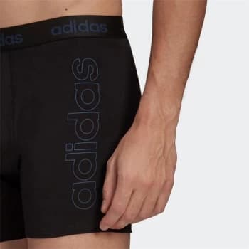 adidas Essentials Logo Boxer Briefs Two-Pack Mens - Black / Crew Navy