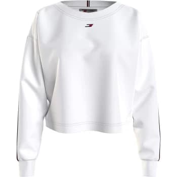 Tommy Sport Hilfiger Crop Tape Crew Neck - White