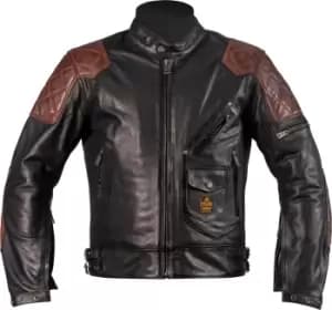 Helstons Chuck Motorcycle Leather Jacket, black-brown Size M black-brown, Size M