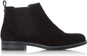 Dune Black Suede 'Prompted 2' Block Heel Chelsea Boots - 3