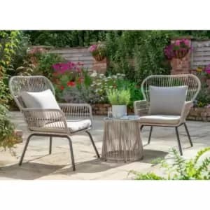 Norfolk Leisure Elland Bistro Set - Grey/Beige