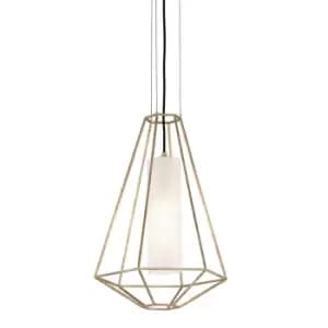 Silhouette 1 Light Pendant Gold Leaf, Glass