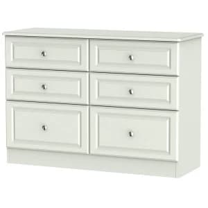 Robert Dyas Montego Ready Assembled 6-Drawer Midi Chest - Ash Grey