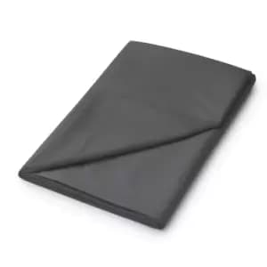 50/50 Plain Dye Percale Single Flat Sheet, Charcoal