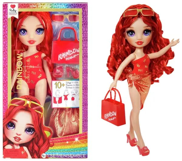 Rainbow High Swim & Style Fashion Doll - Ruby (Red) - 27cm