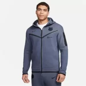 Nike Barcelona Tech Fleece Windrunner Third Mens Nike Soccer Full-Zip Hoodie - Blue