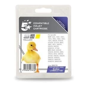 5 Star Office Brother LC1100 Yellow Ink Cartridge