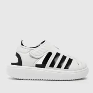Adidas White & Black Water Sandal Toddler Sandals
