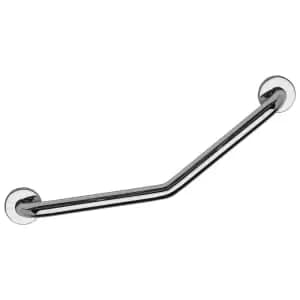 Croydex Stainless Steel Chrome Angled Grab Bar - 600mm
