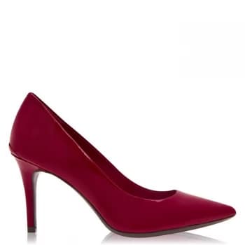 Calvin Klein Gazel Pump Patent Leather Heels - Red Rock
