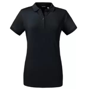 Russell Womens/Ladies Tailored Stretch Polo (2XL) (Black)