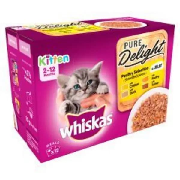 Whiskas Kit Pd Plt Cat Food 12 x 85g