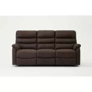 Maxwell Brown Air Leather 3 Seater Recliner Sofa