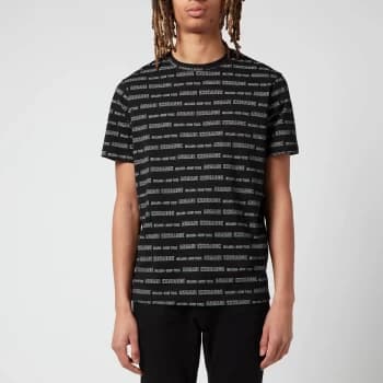 Armani Exchange Mens All Over Logo Crewneck T-Shirt - Black - M