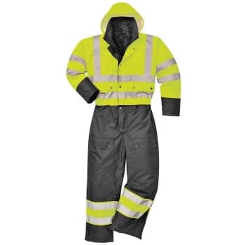 Portwest - S485YBR5XL - sz 5XL Hi-Vis Contrast Coverall - Lined - Yellow/Blue