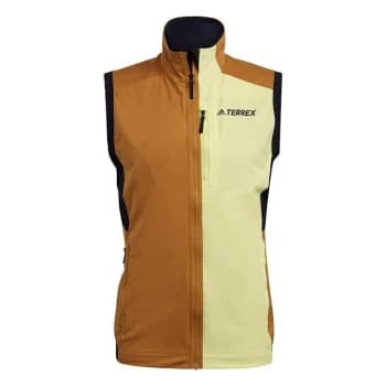 adidas Terrex Xperior Cross-Country Ski Soft Shell Vest M - Mesa / Pulse Yellow