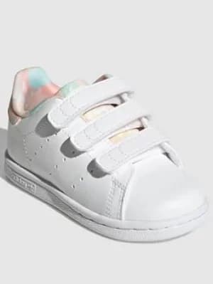 adidas Originals Unisex Infant Stan Smith Cf I, White/Pink, Size 9