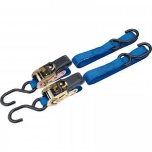 Draper Ratchet Tie Down Strap Set S Hooks 25mm 3.5m 250kg