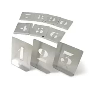 100MM (Set of 10) Steel Stencil Figures