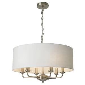 Robert Dyas Village At Home Grantham 6-Light Ceiling Light - Nickel