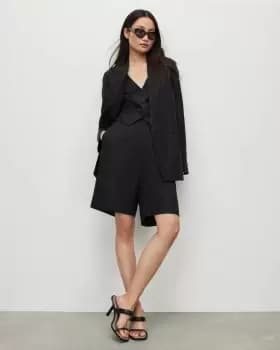 AllSaints Petra Linen Blend Shorts