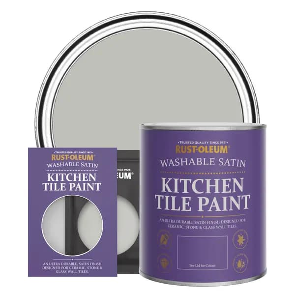 Rust-Oleum Kitchen Tile Paint, Satin Finish - FLINT - 750ml