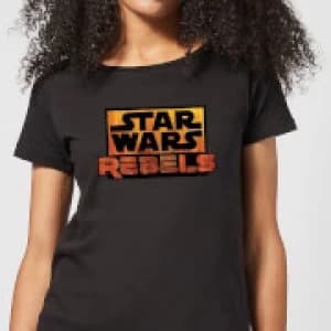 Star Wars Rebels Logo Womens T-Shirt - Black